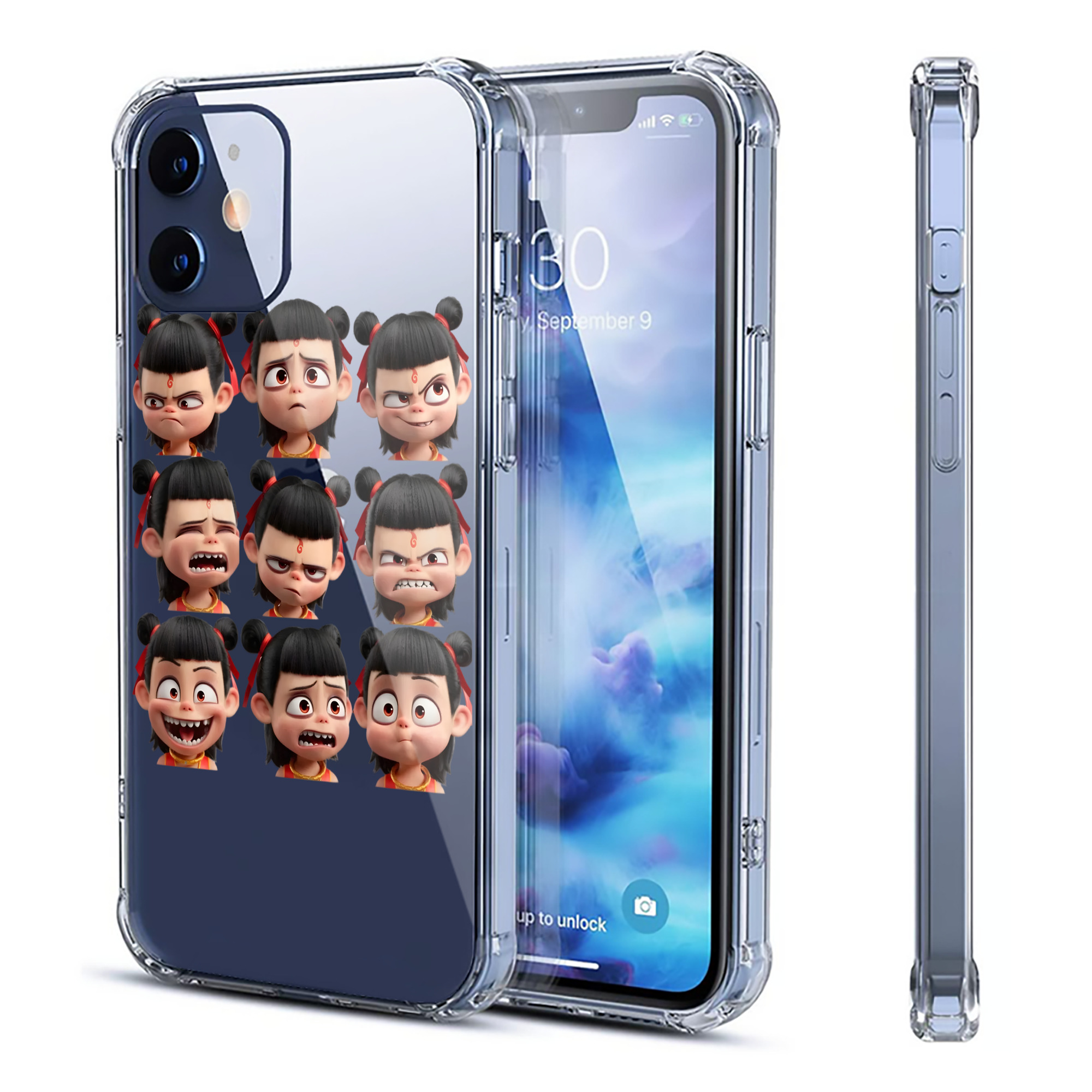 （画像用） Ne Zha 2 ナタ 魔童の大暴れ 【iPhone 12シリーズ対応】透明スマホケース（クリアソフトケース）